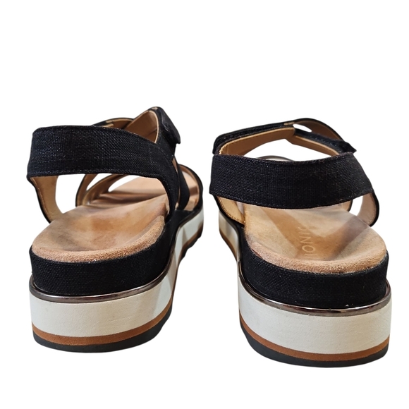 Vionic Kellyn Black Strappy Leather Platform Sandals 9 - Picture 5 of 13